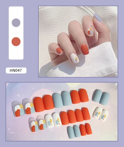 Title 2, Finished nail art fake nails, scrubbable and we...
