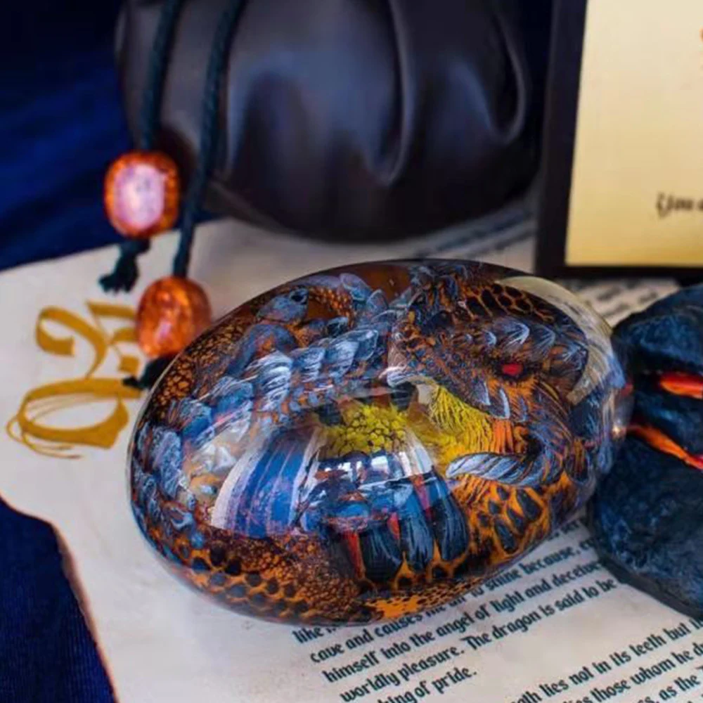 Lava Dragon Egg Desktop Decoration Dinosaur Egg Resin Crafts. A unique and captivating piece of decor for any desk, home — photo 26