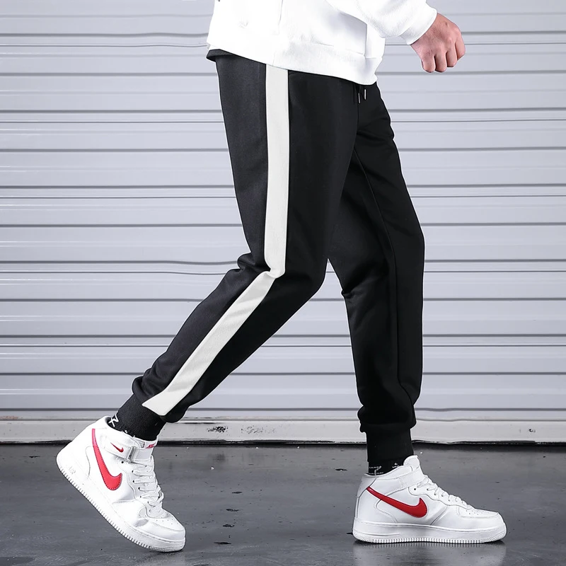 Spring Summer Knit Pants Men's Korean Style Trousers Elastic Sports and Leisure. Comfortable pants for students perfect — photo 5