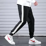 Spring Summer Knit Pants Men's Korean Style Trousers Elastic Sports and Leisure. Comfortable pants for students perfect — photo 5