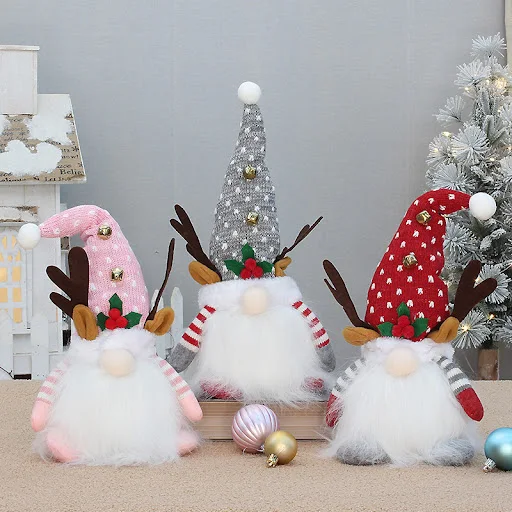 Title 4, Chapéu de tecido de malha de Natal pontudo com ...