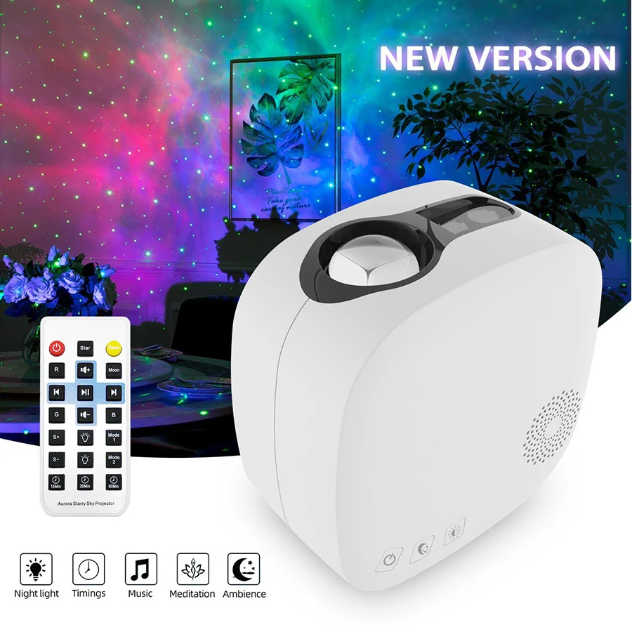 Title 3, Laser Starry Sky Projection Lamp Colorful Nebul...