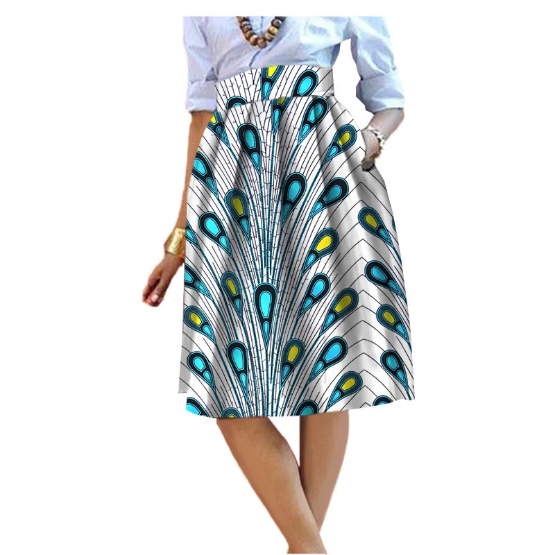 Gonna africana da donna in cotone stampato. Stile unico e comfort per un look alla moda, perfetto per ogni occasione, casual ed elegante. — foto 11