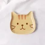 Orange cat dish