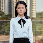 Camisa feminina de manga longa para trabalho profissional Conforto e elegância para o ambiente corporativo Tecido de alta qualidade e caimento impecável Ideal para o dia a dia. — foto 1