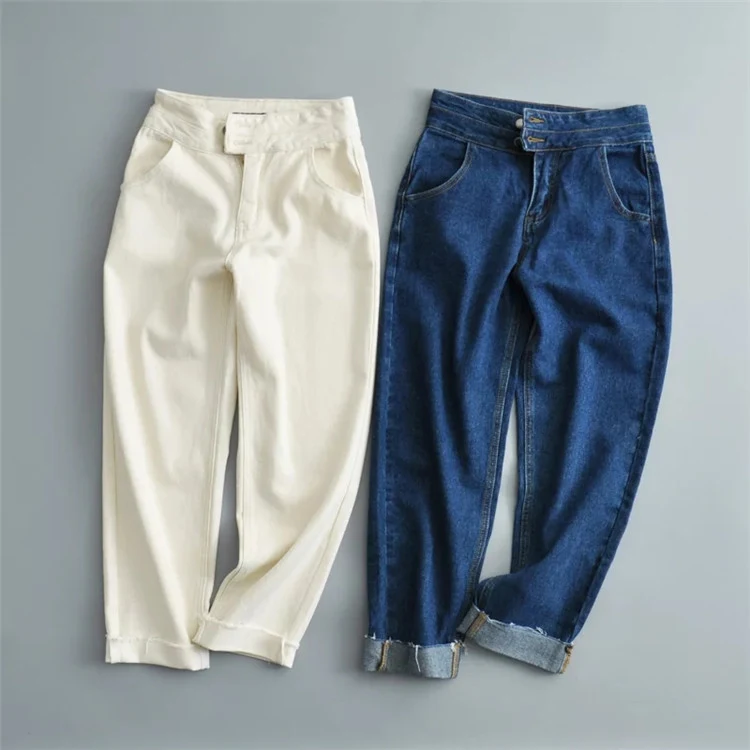 Title 2, Neue High-Waist Damen Haremshosen mit gekräusel...