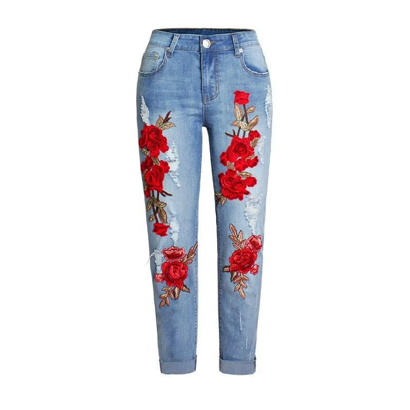 Title 3, Summer Long Jeans Loose Women Hole Pants Plus S...