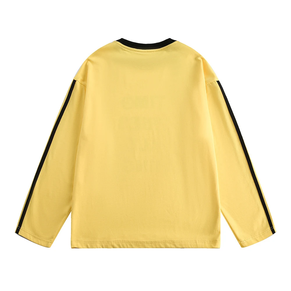 Round Neck Loose American Street Fashion Letter Long Sleeve T-shirt Top for a Comfortable and Stylish Everyday Look, Per — photo 4