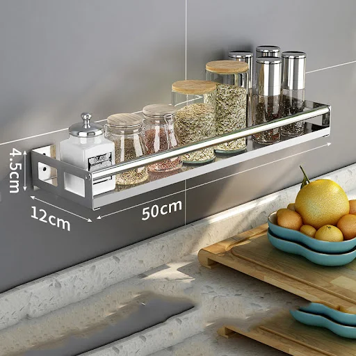 Title 7, Punch-free kitchen seasoning rack Wall-mounted ...