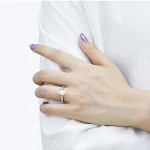 Anel feminino de moda com zircônia, estilo europeu e americano. Design elegante, ideal para looks modernos e sofisticados. — foto 13
