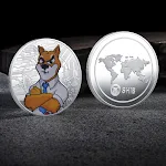 Moeda Comemorativa Shiba Inu em Relevo 3D Pintura Presente Moeda Virtual Digital Ideal para Colecionadores — foto 1