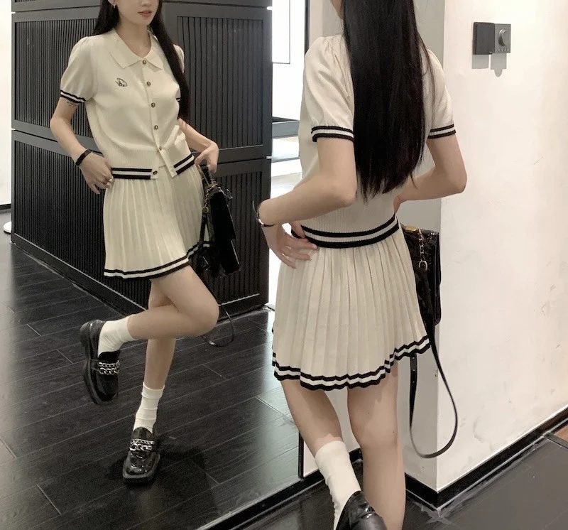 Title 17, Nieuwe Zomer Polo Shirt en Geplooide Rok Dames ...
