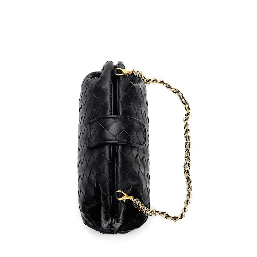 Title 10, Genuine Leather Woven Small Square Shoulder Mes...
