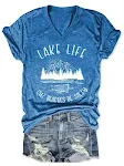 T-shirt con scollo a V con stampa a tinta unita primaverile ed estiva in Europa e America — foto 3