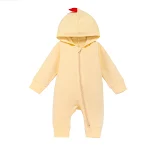 Macacão infantil divertido de dinossauro multicolorido manga longa, roupa de bebê de uma peça, confortável e ideal para brincar. — foto 4