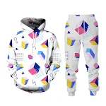 Conjunto de moletom esportivo 3D para homens, design inovador e conforto para treinos e atividades do dia a dia, tecido respirável e estiloso. — foto 2