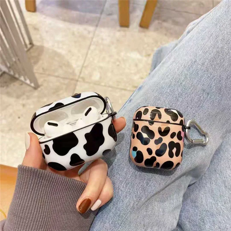 Title 2, Creative Cow Pattern Apple Bluetooth Earphone P...