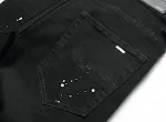 Men's Autumn and Winter Slim Fit Skinny Pants Stretch Black Ripped Patch Beaded Trousers - Stylish and comfortable for c — photo 7