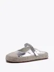 Summer flat round toe rhinestone straw woven casual half slippers. Comfortable and stylish footwear perfect for warm wea — photo 3