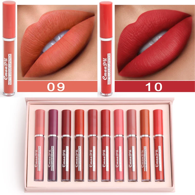 Batom Matte à prova d'água e antiaderente para mulheres, longa duração, lábios perfeitos, sem borrar e com conforto. — foto 3