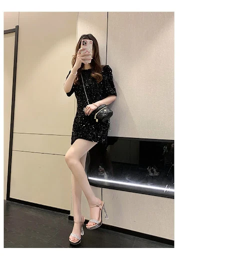 Title 12, Buckle Transparent Strap Rhinestone Thick Heel ...