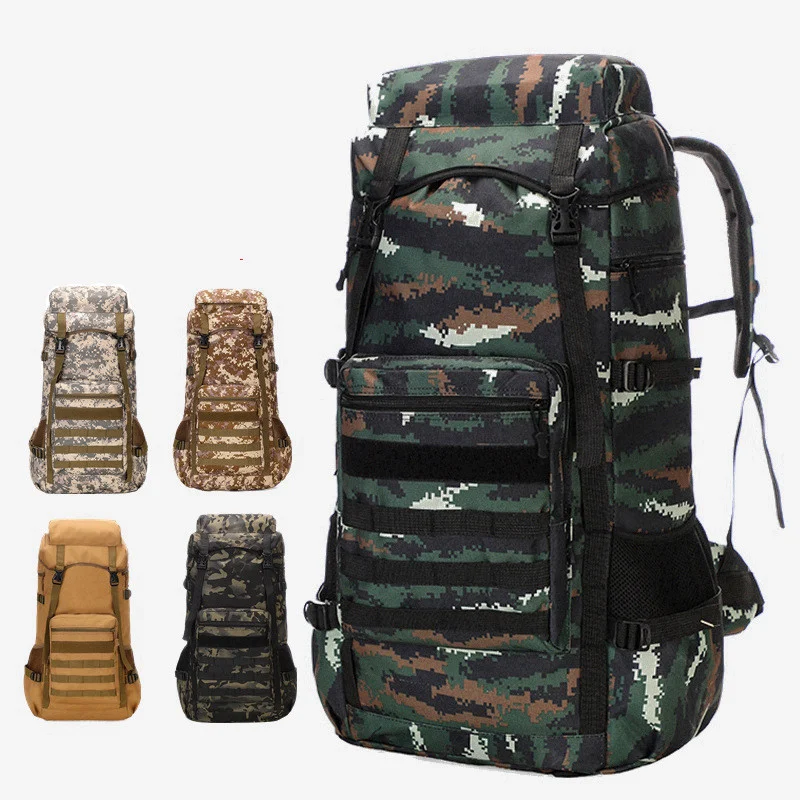 Mochila de viaje Shiralee para hombre, 70L gran capacidad, tela Oxford, ideal para exteriores y equipaje, resistente y espaciosa. — foto 2