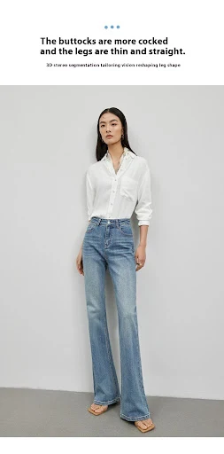 Title 5, Retro Jeans voor Dames, Afslankend en Lang