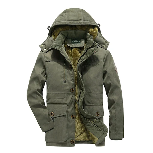 Title 5, Mens hooded padded jacket, offering warmth and...
