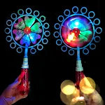 Máquina de Bolhas Criança Crianças Brinquedo Moinho de Vento Luminoso Brinquedo produz bolhas com luzes coloridas. Diversão garantida para crianças. — foto 7