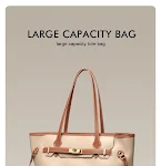Bolsa feminina de couro genuíno de alta qualidade Textura simples Grande capacidade Ideal para uso diário e viagens — foto 17