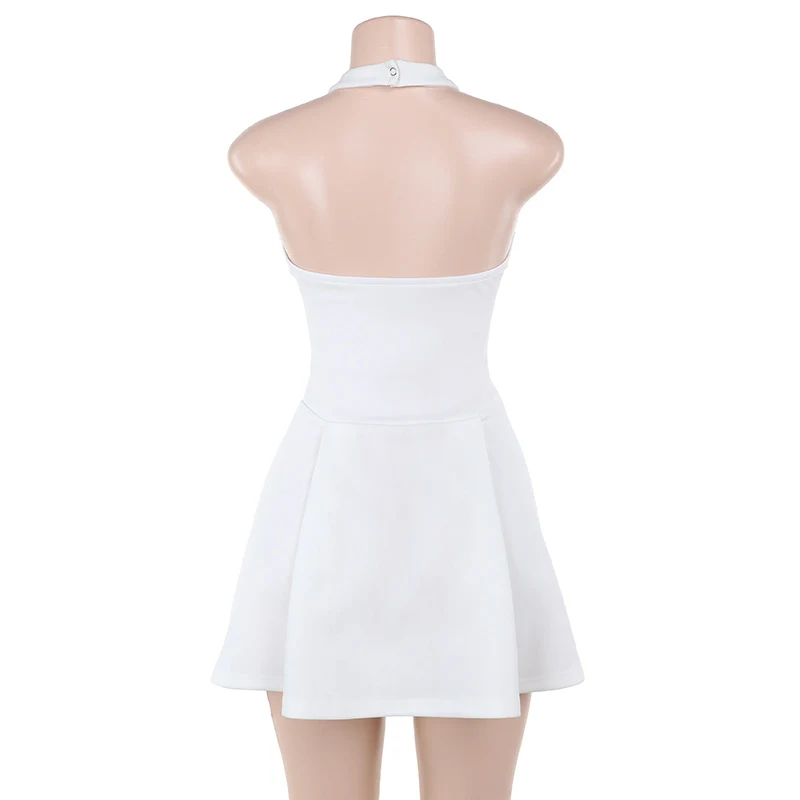Title 6, Womens Sleeveless Backless Round Neck A-line D...