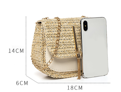 Title 1, New Woven Color Double Layer Ladies Bag. A styl...