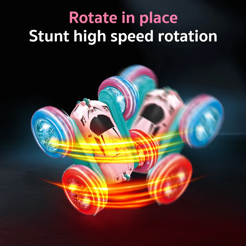 Remote Control Stunt Car with Lights, Light-Up Wheels, Swing Arm, and Double-Sided Rolling for Awesome Action and Fun — photo 8