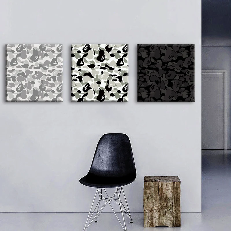 Quadro decorativo senza cornice con stampa camouflage alla moda. Arreda con stile e originalità, perfetto per dare un tocco moderno e audace ai tuoi spazi. — foto 9