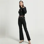 Dames tweedelige set met tops en licht uitlopende broek met hoge taille. Een stijlvolle en comfortabele outfit voor dagelijks gebruik. — foto 1