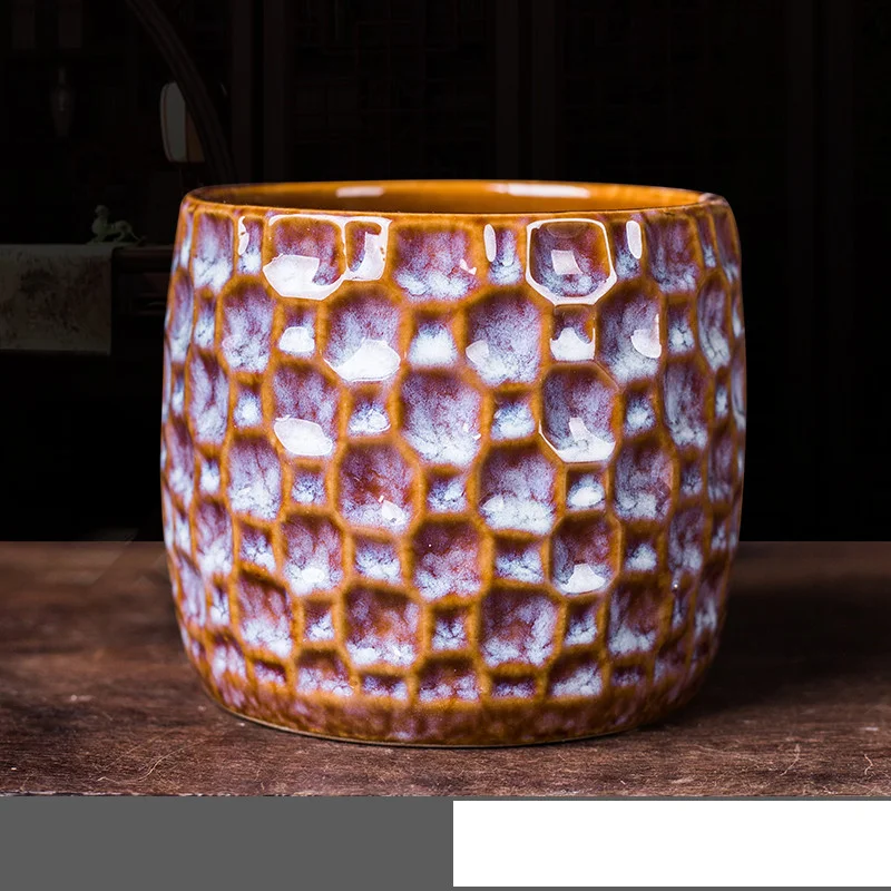 Title 8, Cylindrical Bonsai Pot for Orchid and Grass. St...