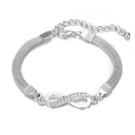 Pulseira de diamante infinito unissex simples, personalidade. Elegância discreta para uso diário, um acessório atemporal e perfeito para você. — foto 8