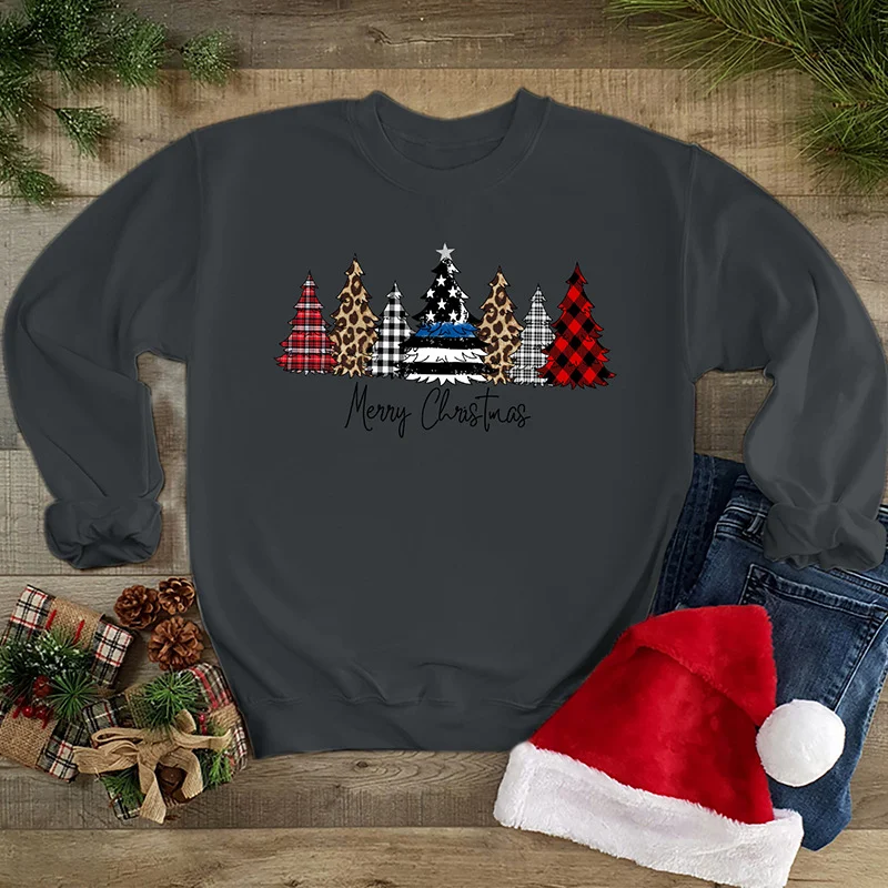 Title 7, Camiseta de Natal com gola redonda, mangas comp...