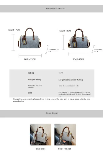 Title 1, Womens Simple Fashion Retro Denim Handbag. A s...