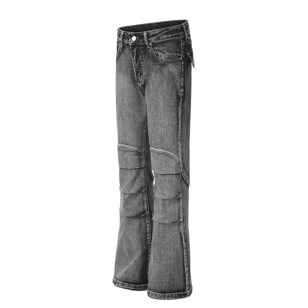 Calça Jeans Bootcut Masculina com Lavagem em Água e Pregas, Conforto e Estilo para o Dia a Dia — foto 3