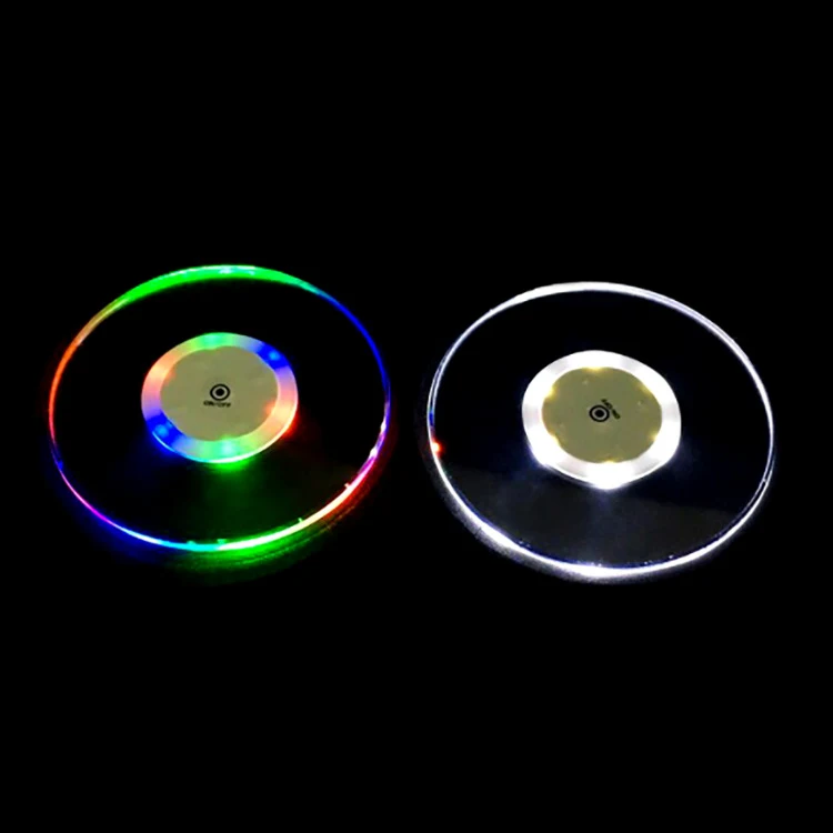 Title 1, LED Glow Coasters Acrylic Crystal Light Up Bar ...