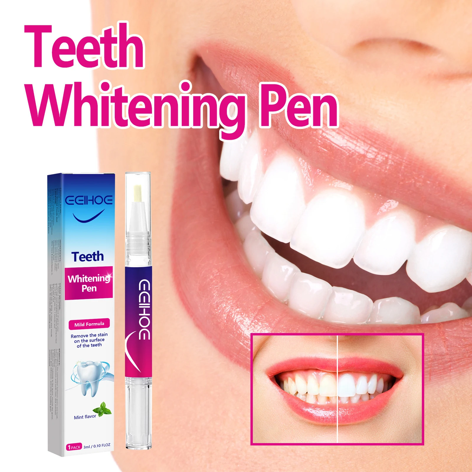 Caneta Clareadora Dental Limpeza Profunda e Remoção de Odor Dentes Brancos Brilhantes para um sorriso impecável e hálito fresco garantido. — foto 5