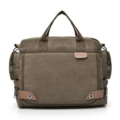 Title 3, Bolsa de ombro masculina fashion de lona com mú...