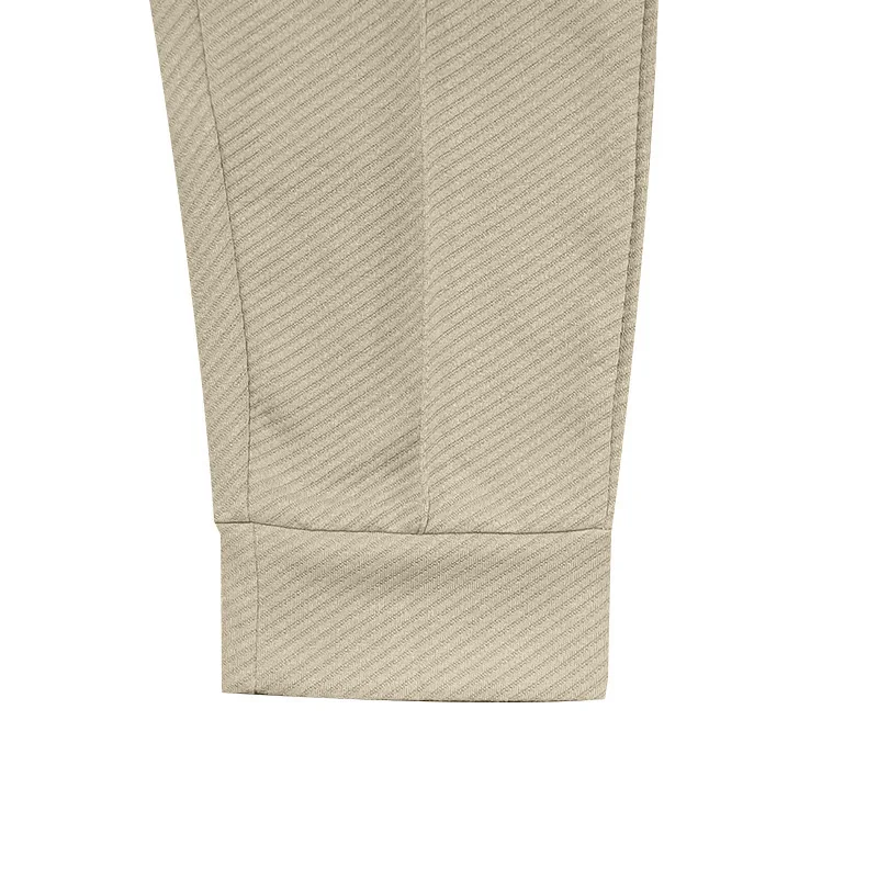 Title 39, Fall and Winter Lapel Heavy Jacquard Trousers S...