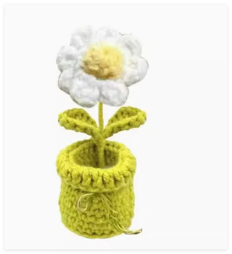 Title 7, Hand-woven DIY Small White Flower Chair Leg Cov...