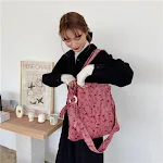 Bolsa Mensageiro Retrô Rosa de Grande Capacidade Design Artístico Simples Perfeita para Levar Tudo com Estilo no Dia a Dia — foto 6