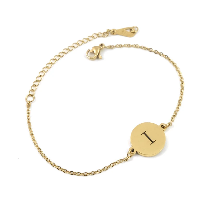 Pulseira de moda com 26 letras redondas do alfabeto inglês. Um acessório elegante e personalizado para mulheres. Expresse seu estilo único. — foto 16