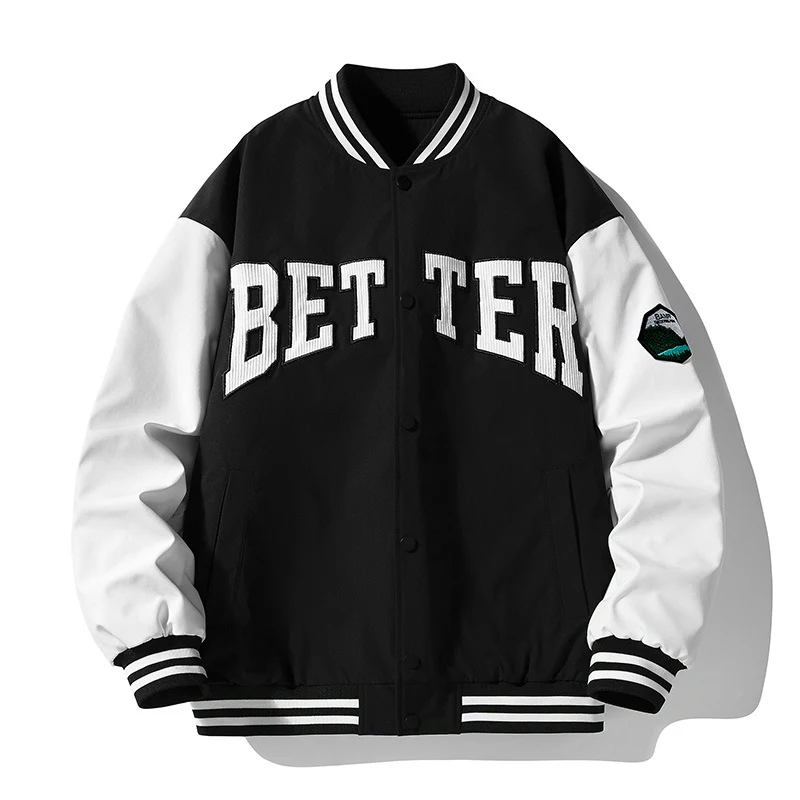 Loose Baseball Uniform Sports Student Casual Color Matching Top. Perfect for comfort and style on and off the field. A v — photo 4