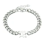 Pulseira de corrente cubana em aço titânio, durável e estilosa. Design moderno, resistente, perfeita para homens e mulheres, uso diário ou ocasiões especiais. — foto 3
