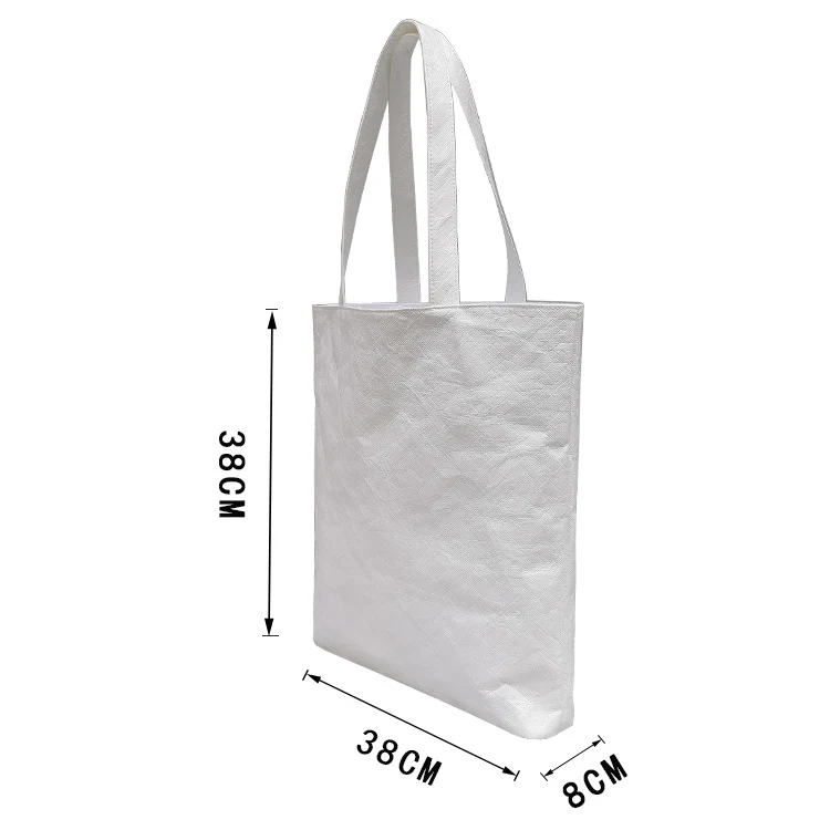 Sacola de compras ecológica DuPont Paper Tote Reutilizável Durável e resistente Ideal para compras e transportar seus pertences com facilidade — foto 5
